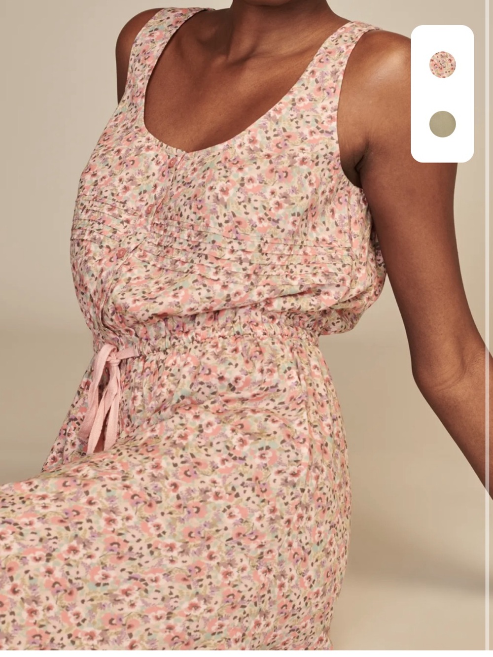 Lucky Brand Floral Button Front Boho Dress XS Pink